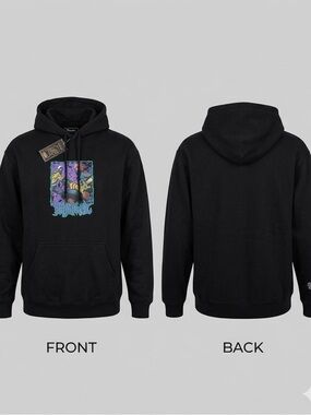 🖤 Y2K Naruto Shippuden Kakashi Vs Kakuzu Graphic Hoodie XL 8884-3 🖤